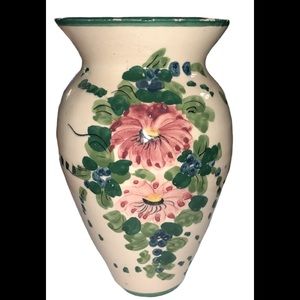 Vintage hand painted ceramic vase